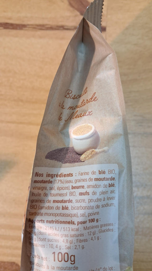 Halles du Nord. Biscuits Salés à la Moutarde de Meaux – Artisanaux – Les Deux Gourmands