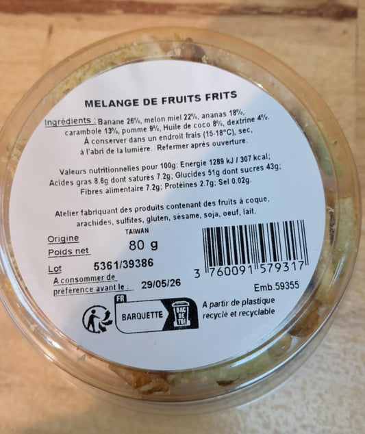 Halles du Nord Mélange de Fruits Frits 80g