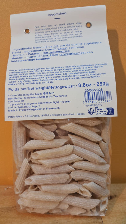 Halles du Nord. Penne Rigate Nature artisanale à l'ancienne