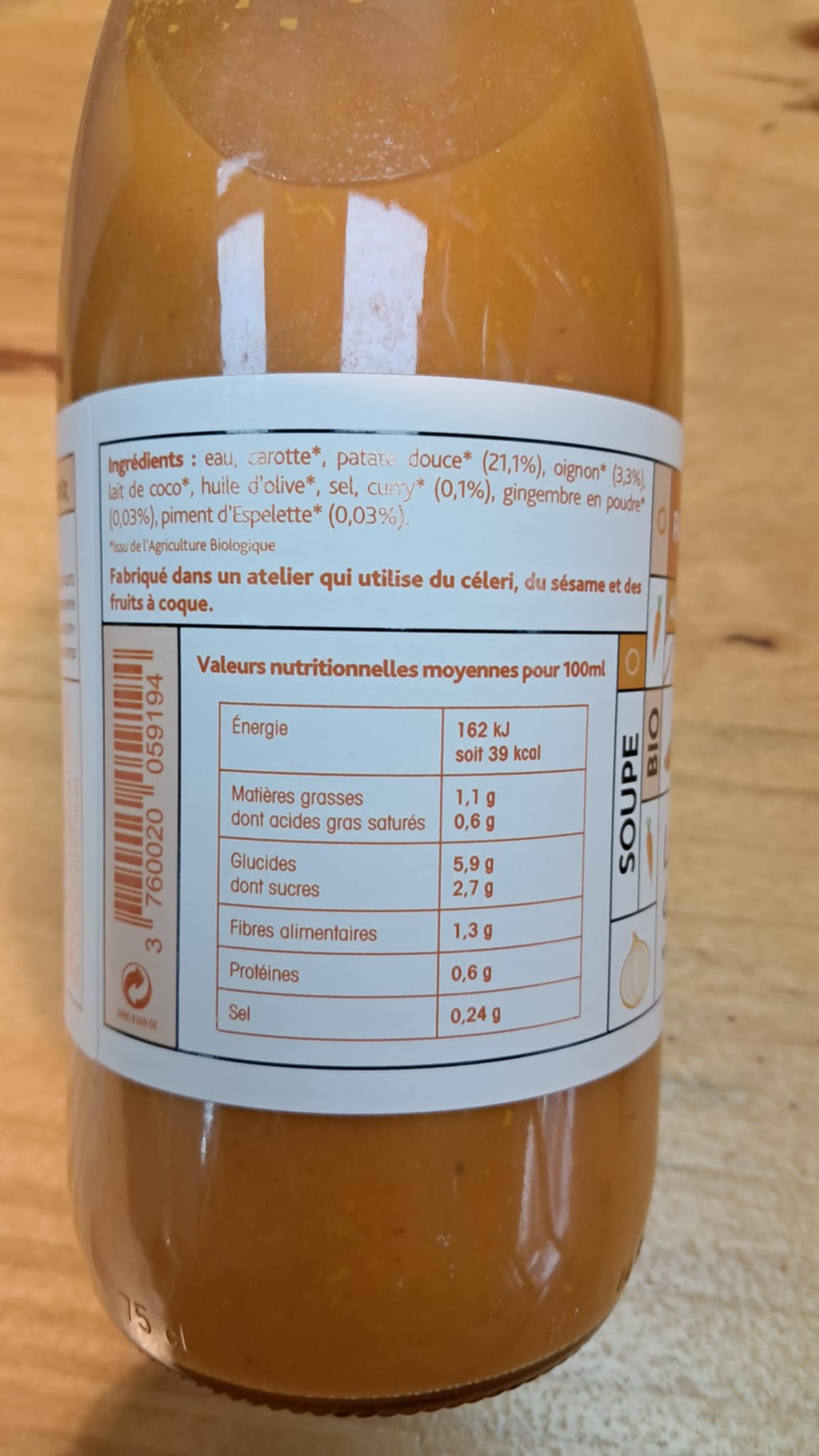 Halles du Nord Soupe de patate douce aux épices Le potager de Babette.