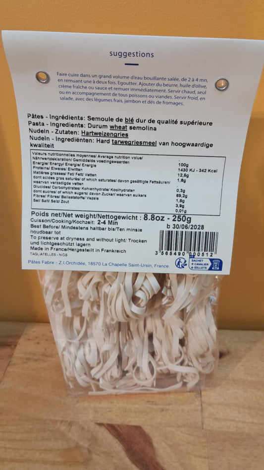 Halles du Nord. Tagliatelles Nature artisanale à l'ancienne