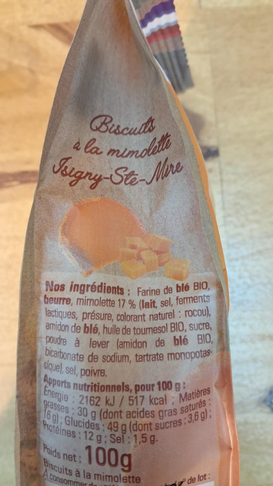Halles du Nord. Biscuits Salés à la Mimolette – Artisanaux – Les Deux Gourmands