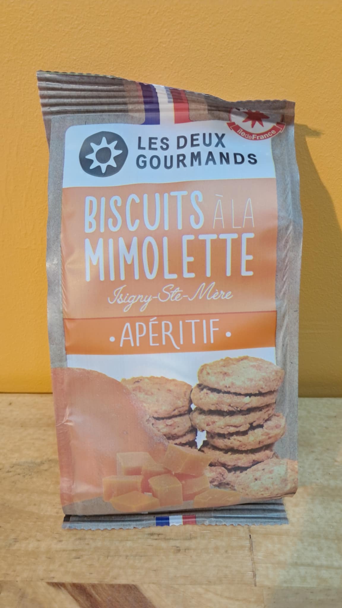 Halles du Nord Biscuits Salés à la Mimolette – Artisanaux – Les Deux Gourmands