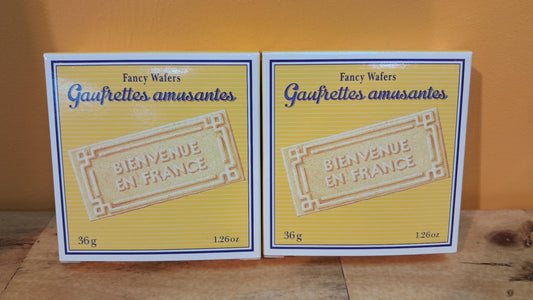 Halles du Nord Ch'ti Gaufrettes amusantes 36g Biscuiterie Eugene Blonde