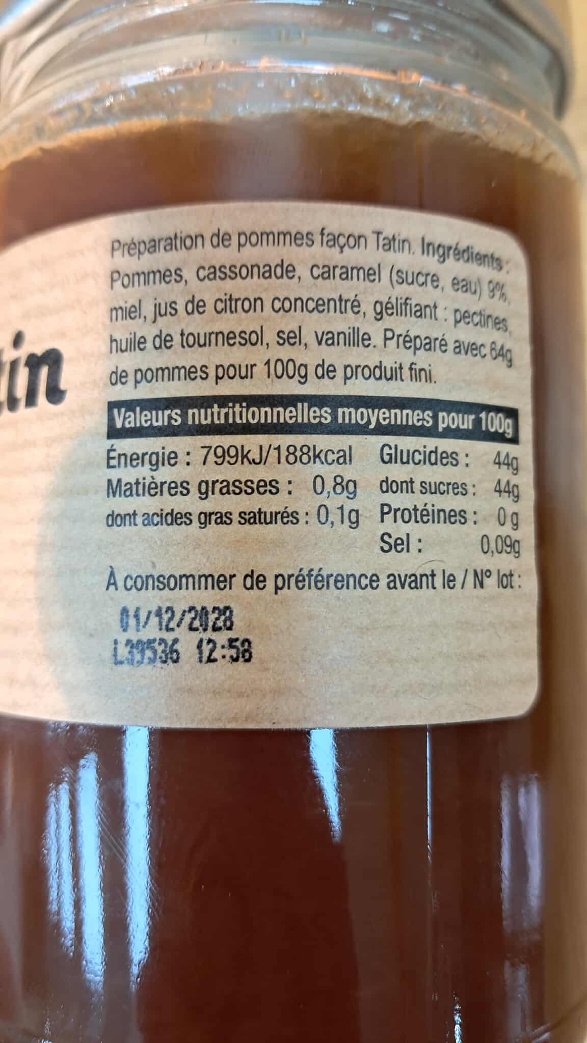 Halles du Nord. Confiture Pomme tatin