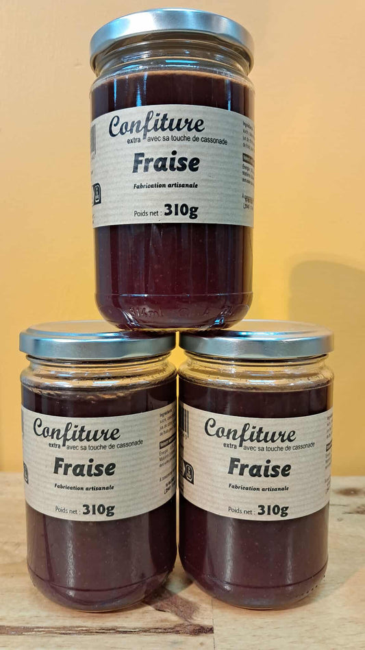Halles du Nord Confiture extra Fraise avec sa touche de cassonade 