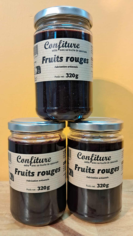 Halles du Nord Confiture extra Fruits Rouges avec sa touche de cassonade