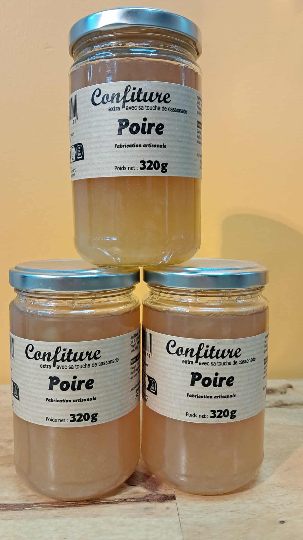 Halles du Nord Confiture extra Poire avec sa touche de cassonade