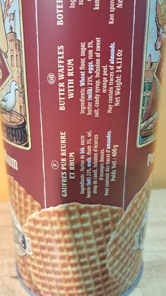 Halles du Nord. Gaufres Fines Flamandes Tubo en  Fer - 400g La Dunkerquoise