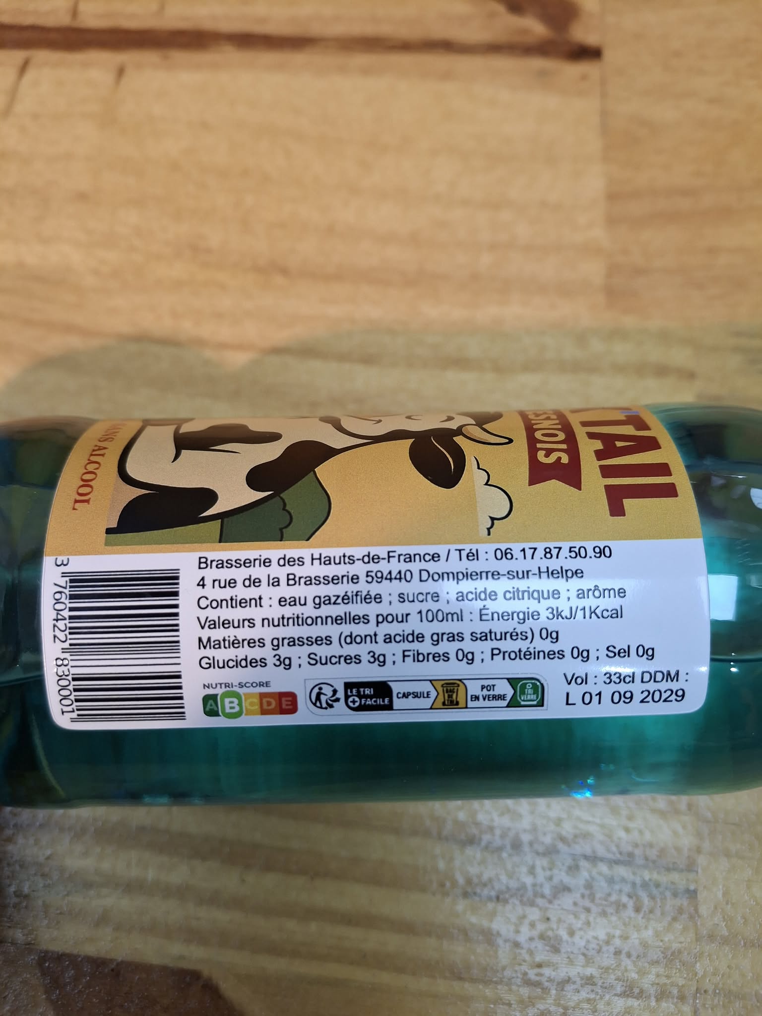 Halles du Nord Mock'tail de l'Avesnois saveur Blue Lagoon 