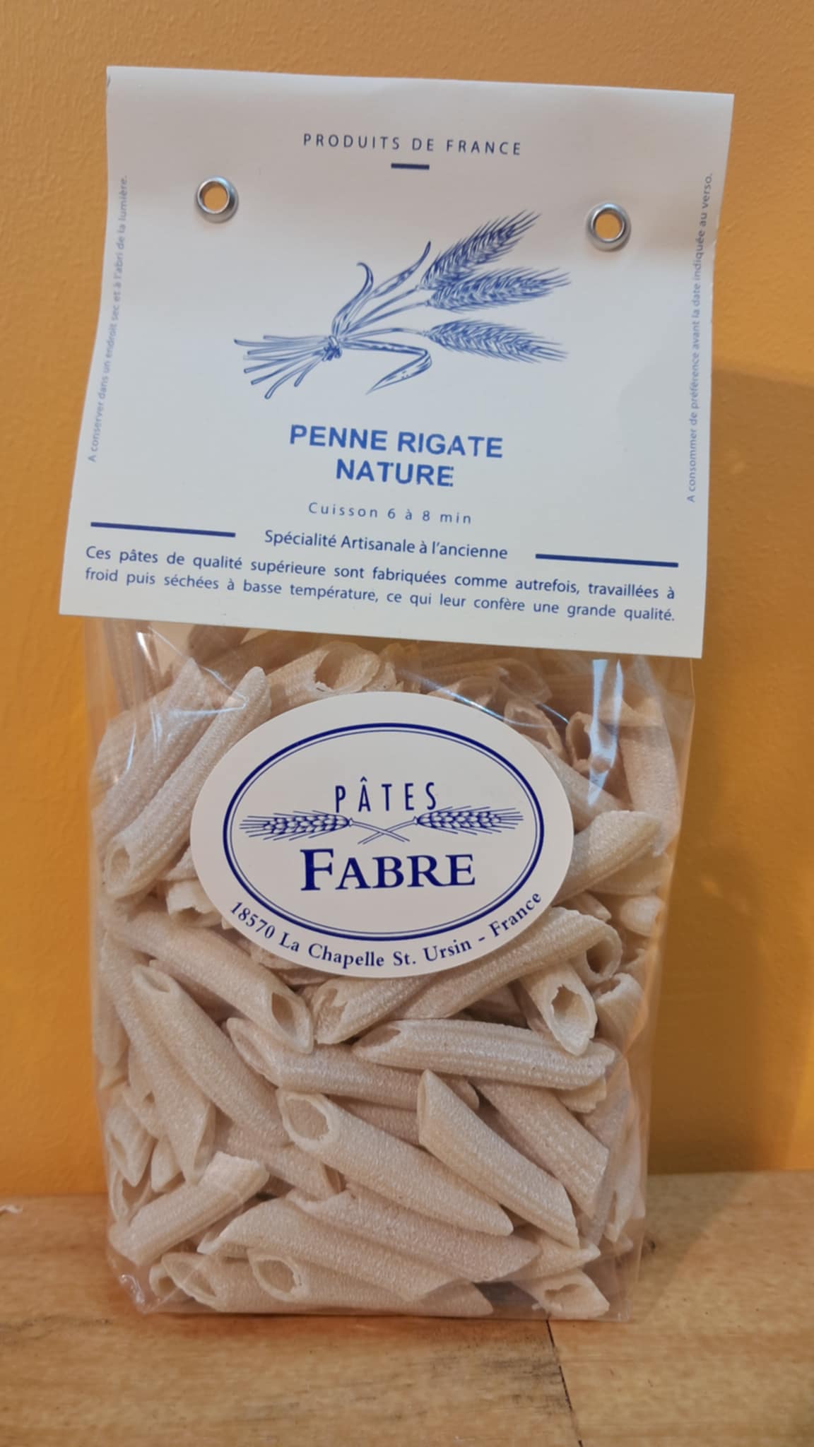 Halles du Nord Penne Rigate Nature artisanale à l'ancienne