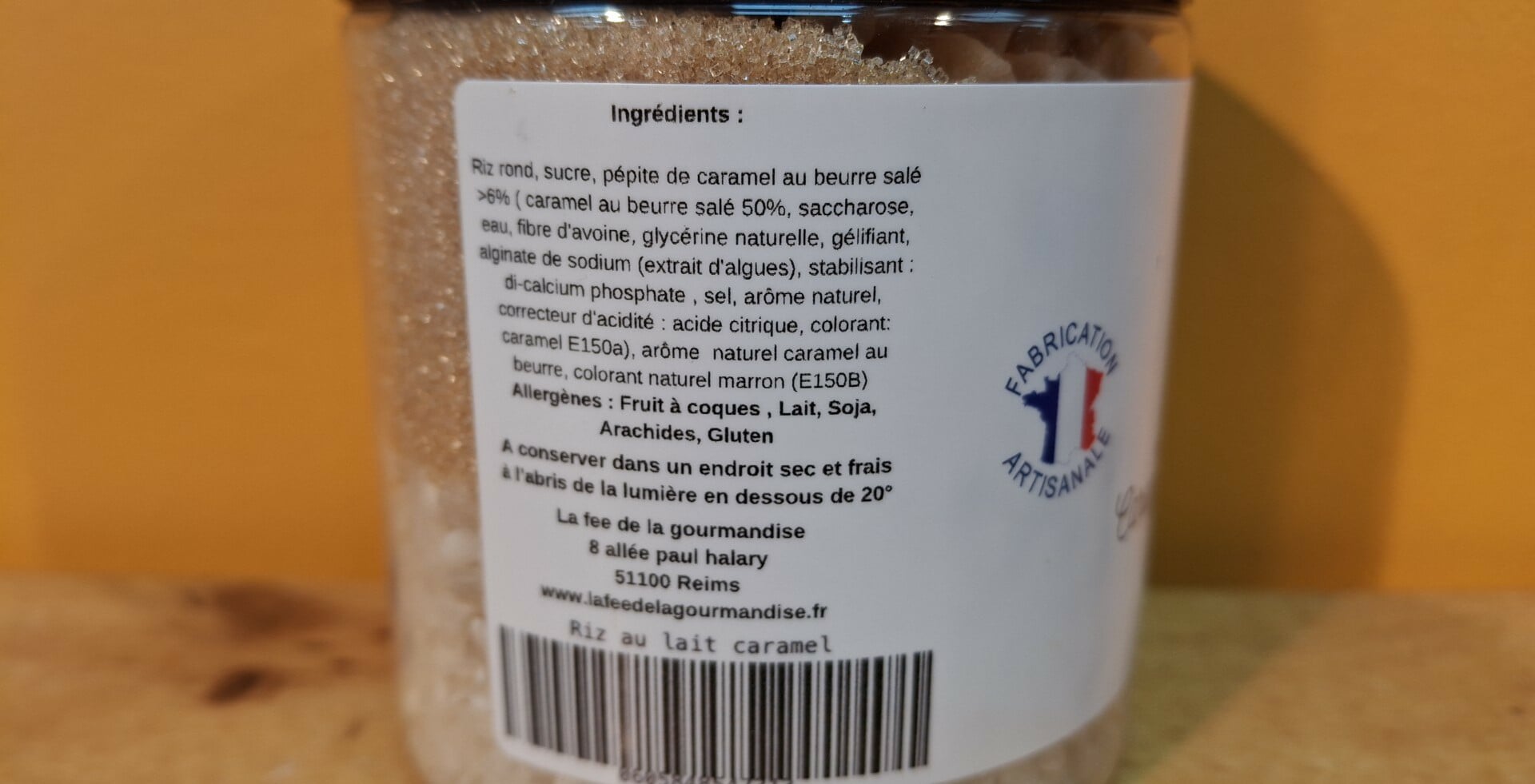 Halles du Nord. Préparation pour riz au lait Caramel au beurre salé