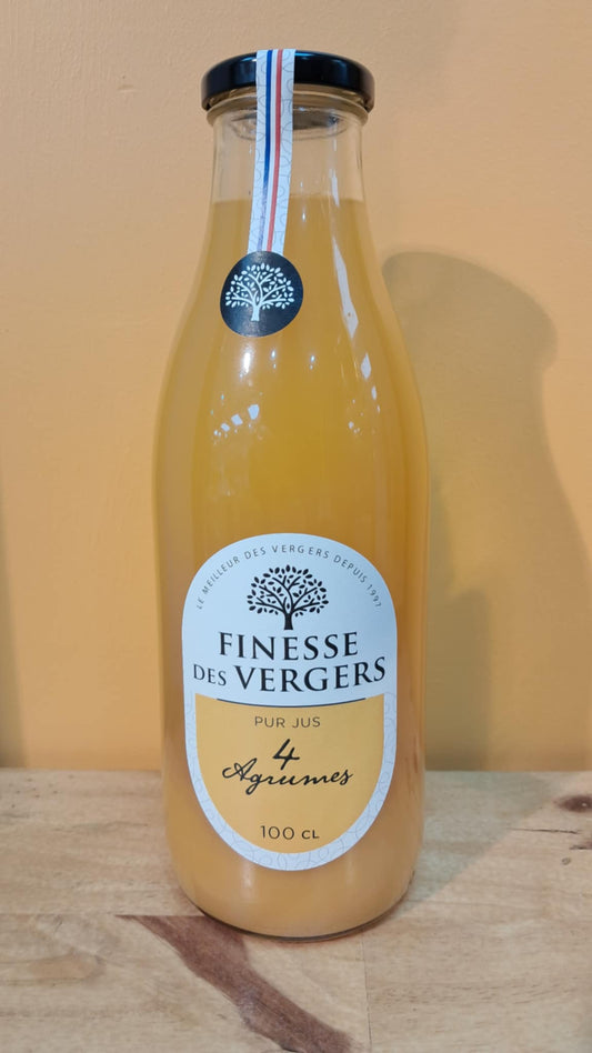 Halles du Nord. Pur Jus 4 Agrumes – 100 % pur jus – 1L