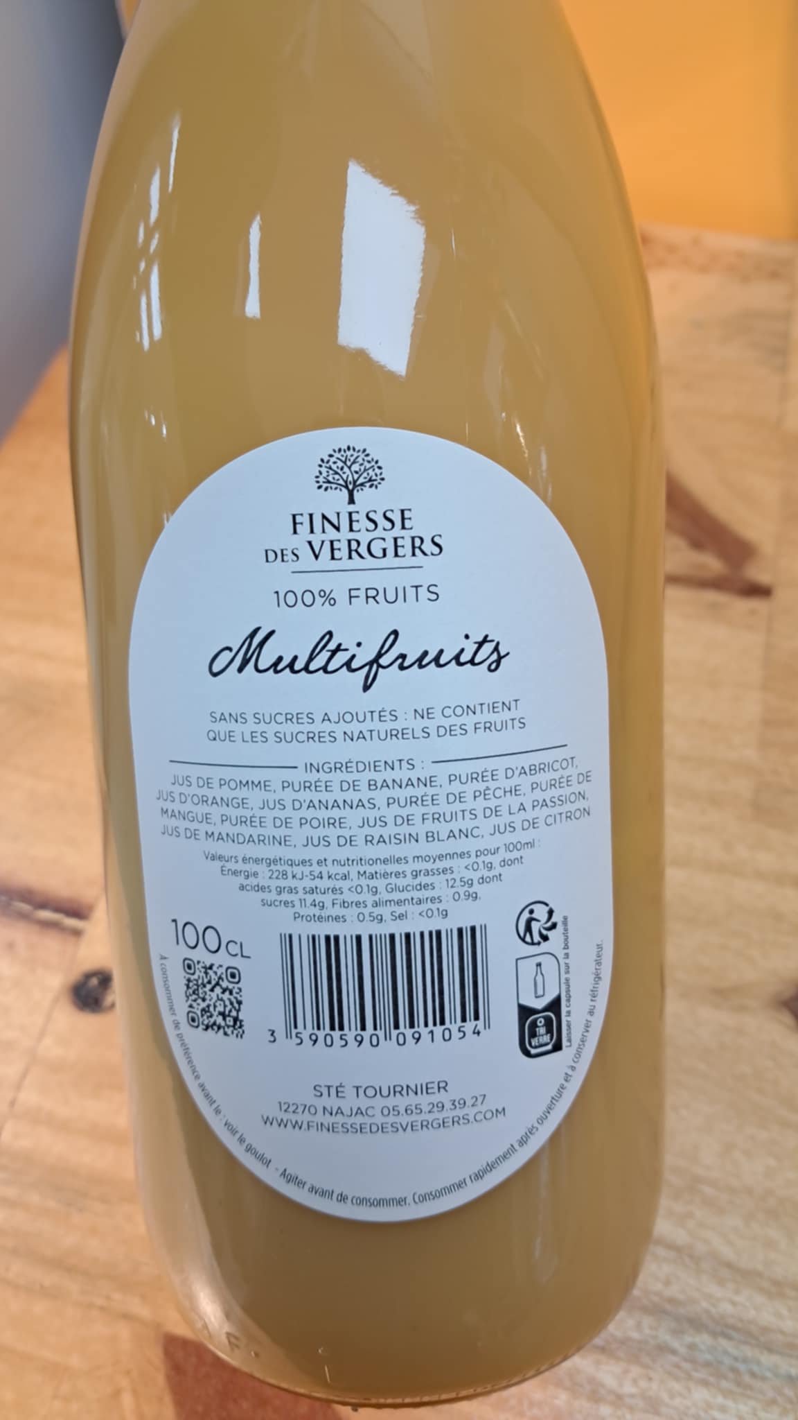 Halles du Nord. Pur Jus Multifruits 100 % – 1L