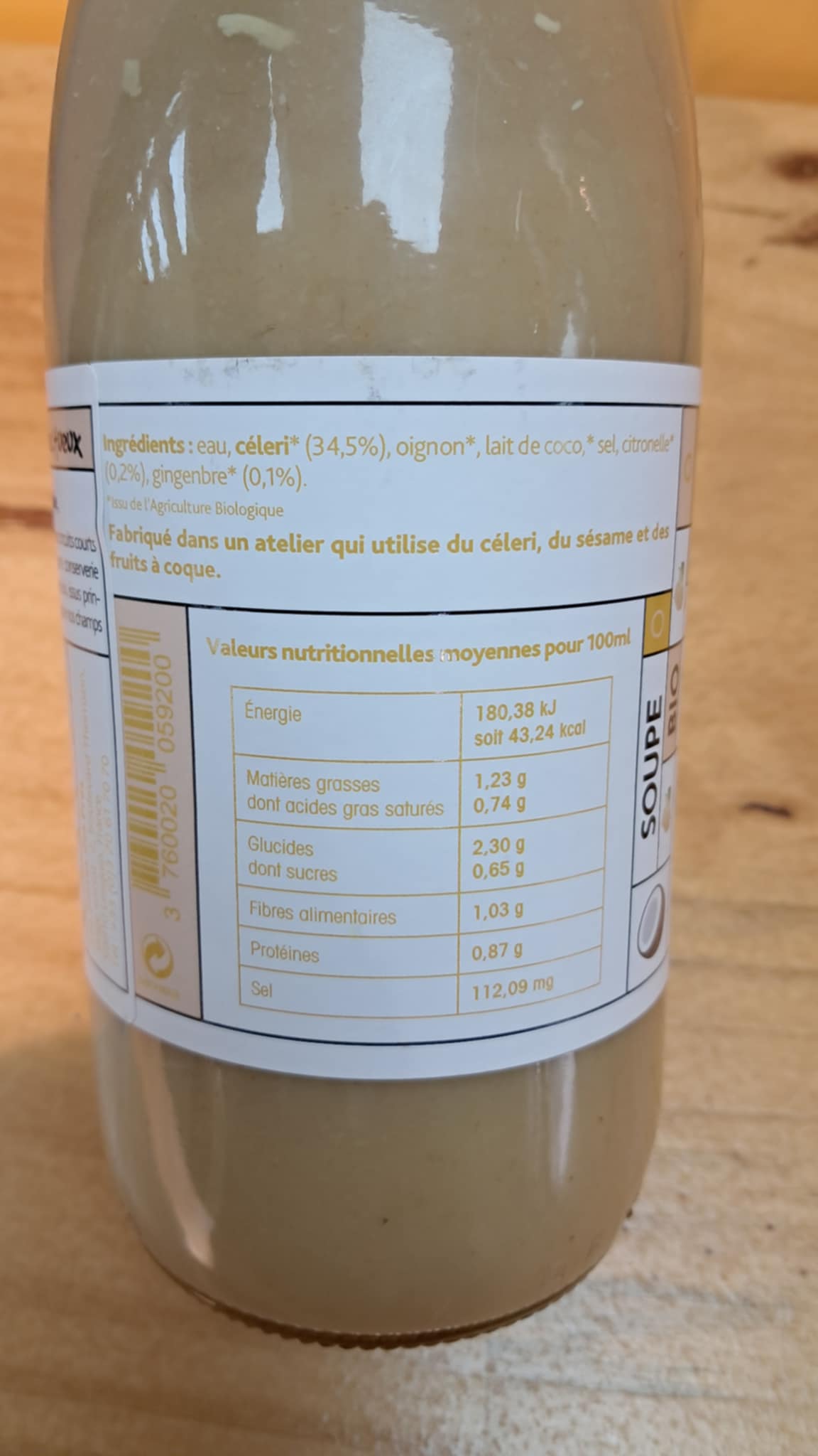 Soupe de céleri façon Thaï Le Potager de Babette. Halles du Nord.