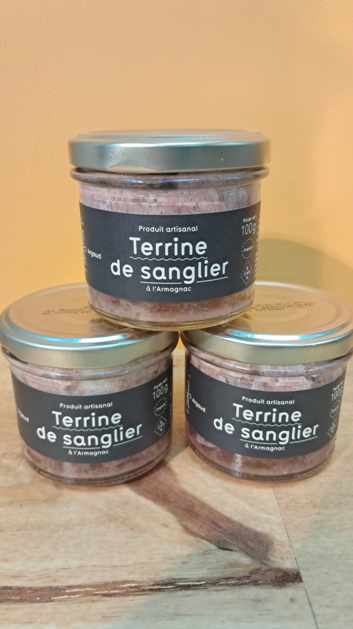 Halles du Nord Terrine de sanglier à l'armagnac 100g