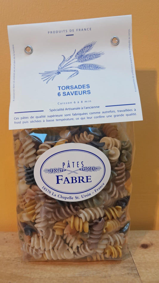 Halles du Nord. Torsades 6 saveurs. Pates Fabre