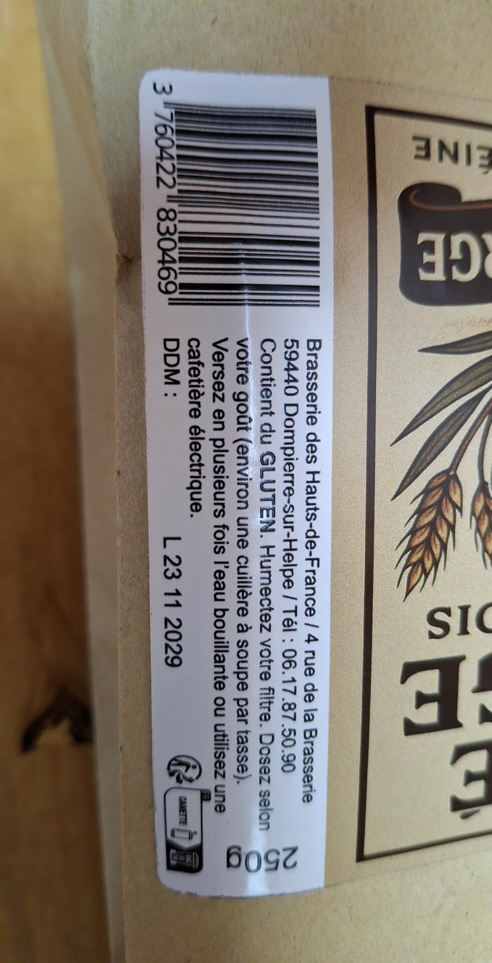 Halles du Nord café d'orge