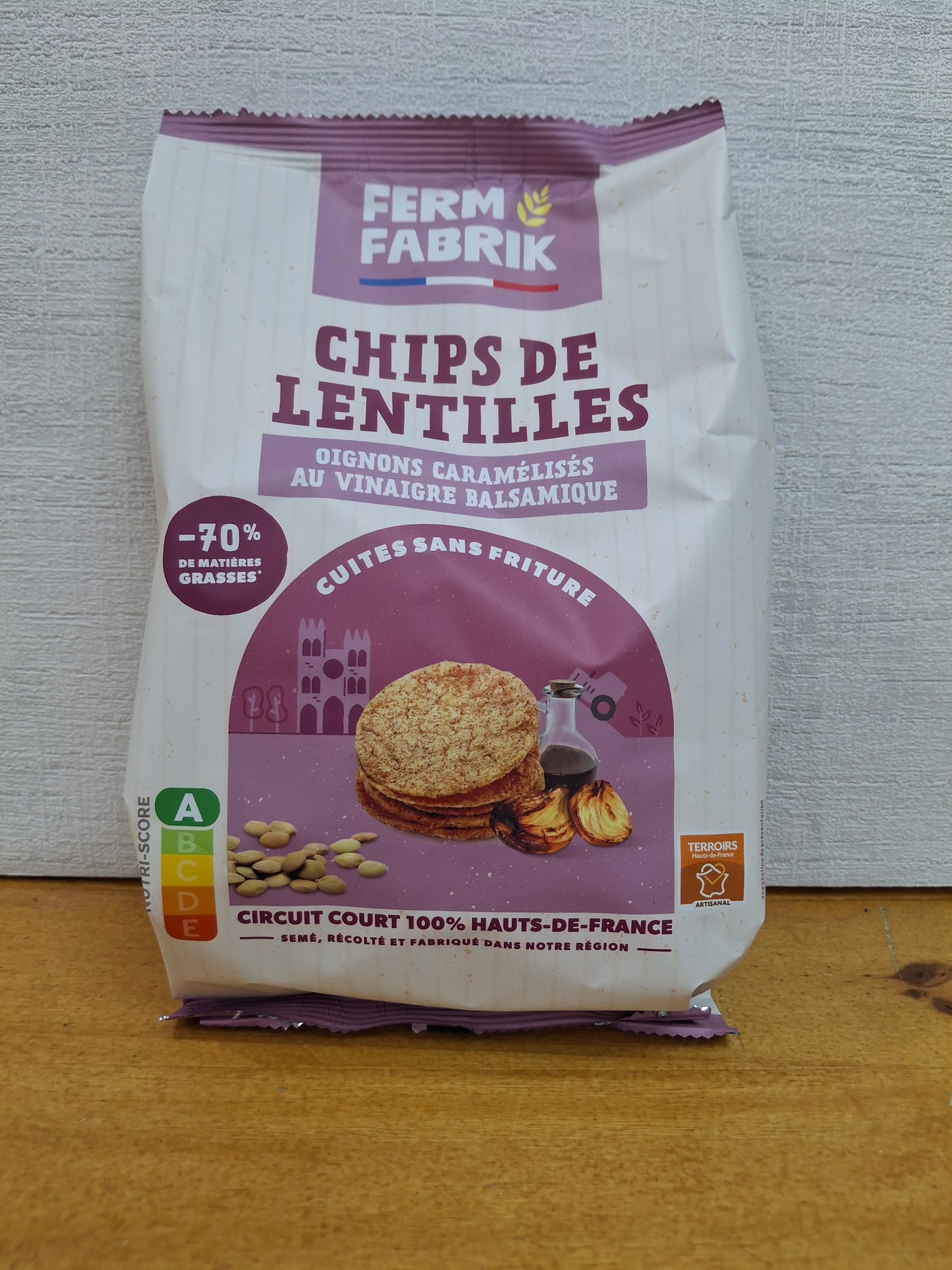 Chips de lentilles Oignon Caramélisés au Vinaigre Balsamique Ferm Fabrik